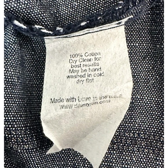 Vintage Dainty June Jean Womens 8 Mini Dress Fitted Fake Front Buttons Academia - Picture 6 of 6